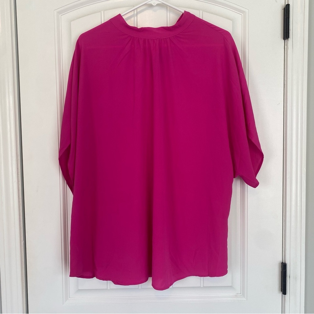 Emery Rose Women's Pink Short Sleeve Top Size 1XL